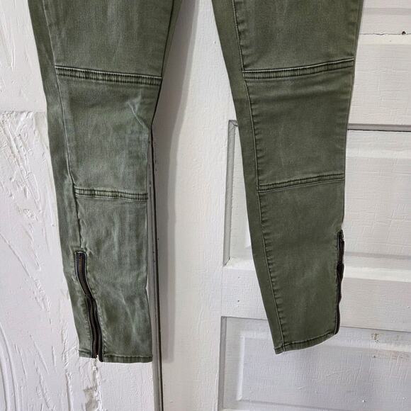 Bethany Mota Woman's Dark Green Ankle Jeggings size 0 Reg - Picture 3 of 8